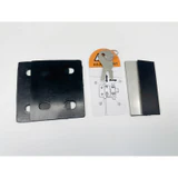 CY03M Swimming Pool Glass to Glass 90° Gate Latch w. Door Lock-With Key For 3/8"-5/8" Glass Thickness — CY03L-M — Left Hand — Polished Stainless Steel