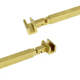 C2864, FRAMELESS SHOWER DOOR, SQUARE FIXED PANEL GLASS-TO-GLASS SUPPORT BAR — C2864A