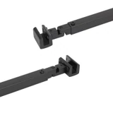 C2864, FRAMELESS SHOWER DOOR, SQUARE FIXED PANEL GLASS-TO-GLASS SUPPORT BAR — C2864A