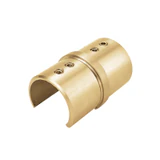 CC180-D424, Tube to tube 180 degree connector for Ø 1-5/8" slotted tube — CC180-D424 — Brushed Gold