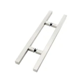 CSQLP Square Ladder Pull, Back-to-Back Entrance Door Handle, Stainless Steel 304 Tube in 1/16" Thickness — CSQLP24-SSS — Brushed Stainless Steel — 24"