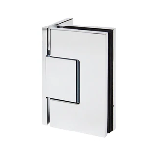 CEL044, Heavy Duty Adjustable Wall Mount offset Plate with Cover Plate Hinge, For 3/8"~1/2" Glass — CEL044CH