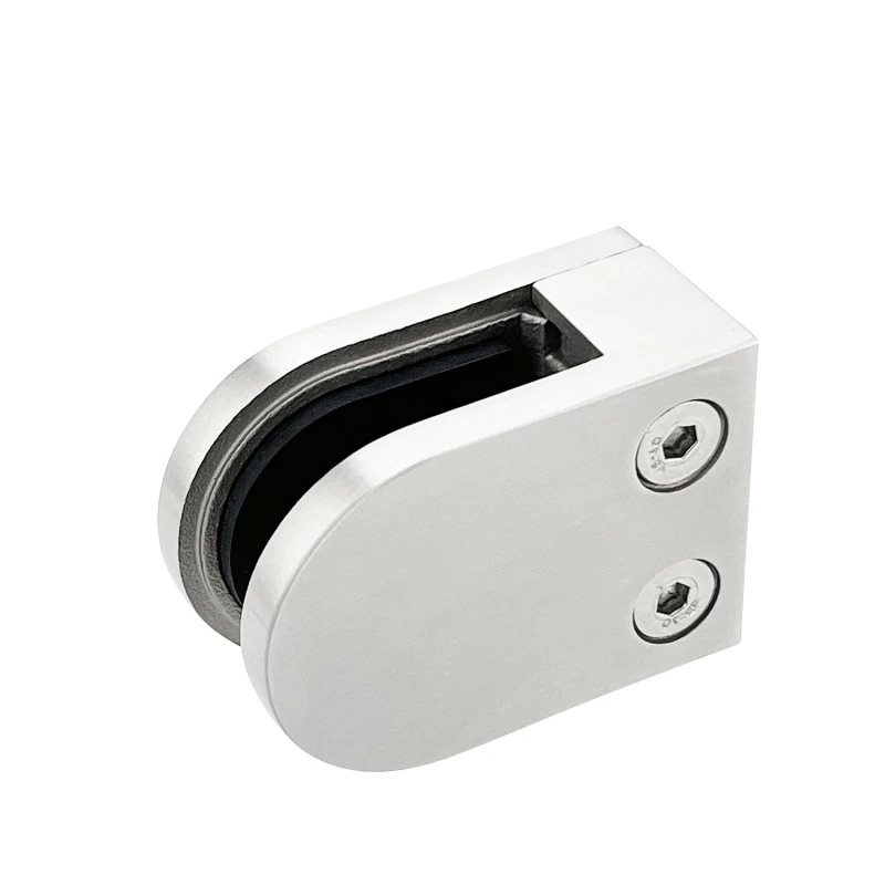CZP312F, Heavy Duty 2″ Flat Back Glass Clamp for 3/8″ or 1/2″ Tempered Glass or Laminated Glass — CZP312F — Polished Stainless Steel