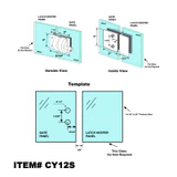 CY12S, Swimming Pool Glass Door Lock-No Key For 3/8”-5/8 Thickness Glass
