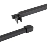 C2861, FRAMELESS SHOWER DOOR, SQUARE FIXED PANEL WALL-TO-GLASS SUPPORT BAR — C2861A