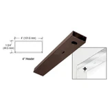CRL 4" x 36" Single Door Header — DCH4DUS — Black Bronze Anodized