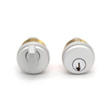 PF215CT, FHC Keyed Cylinder/T-Turn For Use With Patch Lock — PF215CT — Satin Anodized