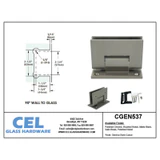 CGEN537, Wall Mount Full Back Plate Standard Hinge With 5 Degree Offset — CGEN537