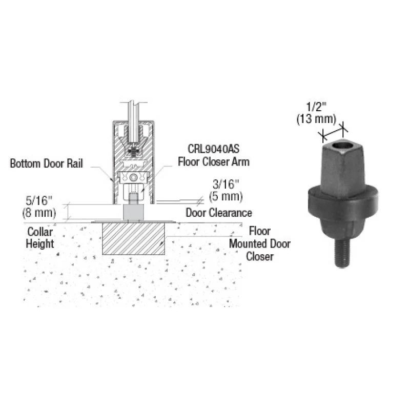 CRL9050S, CRL "Mab" Square Tapered Aluminum Spindle — CRL9050S8 — 5/16"