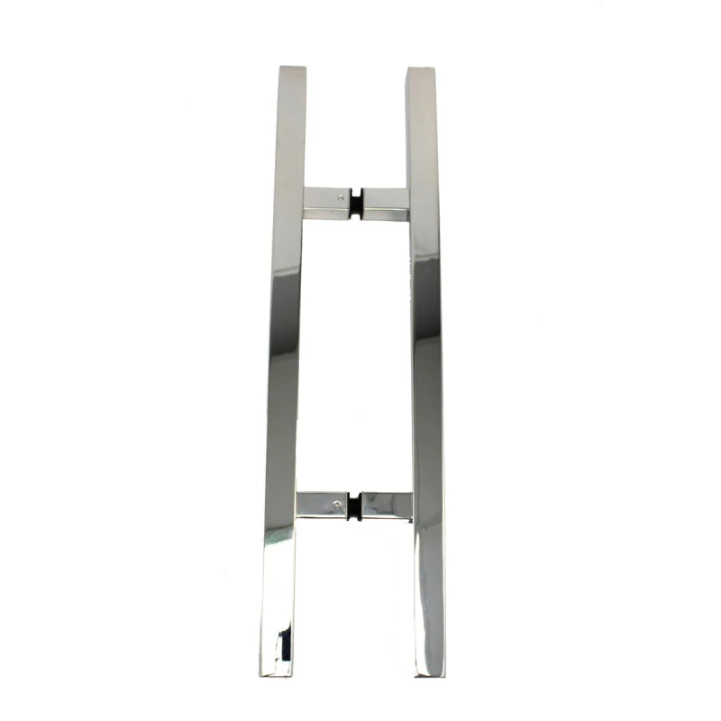 CSQLP Square Ladder Pull, Back-to-Back Entrance Door Handle, Stainless Steel 304 Tube in 1/16" Thickness — CSQLP24-PSS — Polished Stainless Steel — 24"