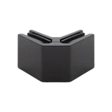 CGTGS90, 90 degree corner Railing clamp, glass to glass, for 3/8" & 1/2" Glass — CGTGS90 — Matte Black