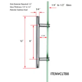 CLTB, Ladder Style Singled-Sided Pull Handle — CLTB8