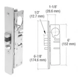 DL2140B,CRL 1-1/8" Backset Narrow Stile Right Hand Deadlatch Lock — DL2140B — Left