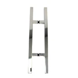CSQLP Square Ladder Pull, Back-to-Back Entrance Door Handle, Stainless Steel 304 Tube in 1/16" Thickness — CSQLP24-PSS — Polished Stainless Steel — 24"