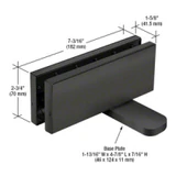 CRL380, CRL Hydraulic Patch Fitting with 2-9/16" Setback - No Hold Open — CRL380MBL — Matte Black