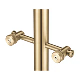 CRB51F, Double Arm Fixed, Fitting for 3/8"& 1/2" Thickness Glass — CRB51F — Satin Brass