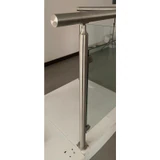 CRPH42, Round Post For Handrail Ø2", 42" Height, Heavy Duty (Post Only, Not included Glass Clamp)