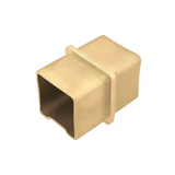 CC180-4040, Square Line 180 Degree Connector (in-line) for 1 1/2 x 1 1/2 Tube Handrails — CC180-4040 — Brushed Gold