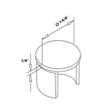 CEC-D424, Round End cap for Ø 1 5/8" slotted tube — CEC-D424 — Polished Stainless Steel