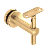 CHBR737, Adjustable Glass Mount Handrail Bracket for Round Tube — CHBR737 — Satin Brass