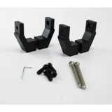 CSQOF, Offset Mount Mid-Post for Square Ladder Pulls (1 Set) — CSQOF-MB — Matte Black