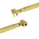 C2864, FRAMELESS SHOWER DOOR, SQUARE FIXED PANEL GLASS-TO-GLASS SUPPORT BAR — C2864A
