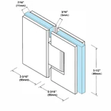 CGEN580, 5 Degree Pre-Set, 180 Degree Glass to Glass Hinge for Frameless Shower Door