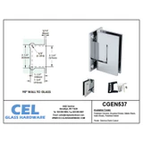CGEN537, Wall Mount Full Back Plate Standard Hinge With 5 Degree Offset — CGEN537