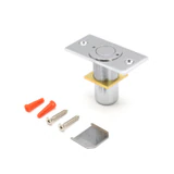 AMR208, CRL Dust Proof Keeper Non-Locking With Plate — AMR208 — Polished Chrome