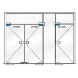CPH20 Top Door Patch Fitting With CPF20-INS — CPH20 — Aluminum