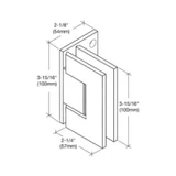 V1E044BR,CRL Polished Brass Vienna 044 Series Wall Mount Offset Back Plate Hinge