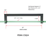 CSQ, Square Tubing Singled-Sided Pull Handle — CSQ24