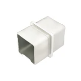 CC180-4040, Square Line 180 Degree Connector (in-line) for 1 1/2 x 1 1/2 Tube Handrails — CC180-4040 — Polished Stainless Steel