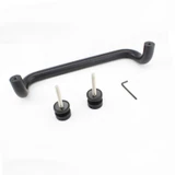 CM17412, Ø 1 X12"(CTC), Solid Aluminum Singled-Side Offset Pull Handles — CM17412-MB — Matte Black