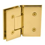 V1E045BR,CRL Polished Brass Vienna 045 Series 135 Degree Glass-to-Glass Hinge