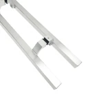 CSQLPO24,1-1/4" X24"X12"(CTC), 24" Square Ladder Pull Handle , Back to Back, Offset — CSQLPO24-PSS — Polished stainless steel