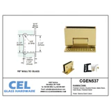 CGEN537, Wall Mount Full Back Plate Standard Hinge With 5 Degree Offset — CGEN537