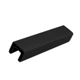 CCP40X40, Square Cap Railing 1 1/2" x 1 1/2" x 1/16 with slot size 1" x 1" — CCP40X40 — Matte Black — 120"
