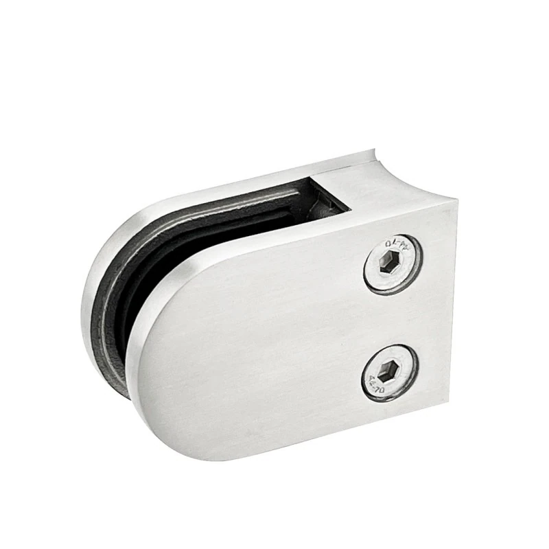 CZP312R, Heavy Duty 2″ Round Back Glass Clamp for 3/8″ or 1/2″ Tempered Glass or Laminated Glass — CZP312R — Polished Stainless Steel