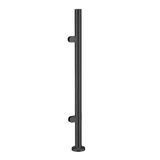 CRPF42, 42" Height Round Post hole Ø 2"(Post Only, Not Include Glass Clamp) — CRPF42E — Matte Black — END