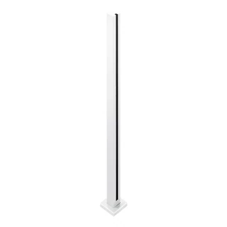CSLP42,Square Post 42" Height for 1/2" Glass (Post Only, Not Include Glass Clamp) — CSLP42EPSS — Polished Stainless — END