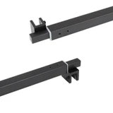 C2862, FRAMELESS SHOWER DOOR, SQUARE FIXED PANEL GLASS TO GLASS SUPPORT BAR — C2862A