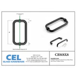 CBM, Tubular Back to Back Pull Handle & Towel Bar — CBM8X8