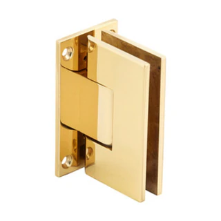 V1E037BR,CRL Polished Brass Vienna 037 Series Wall Mount Full Back Plate Hinge — V1E037BR
