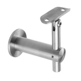 CHBR735, Adjustable Wall Mount Fixed Handrail Bracket For Round Tube — CHBR735 — Brushed Stainless Steel