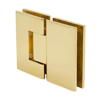 GEN180BR,CRL Polished Brass Geneva 180 Series 180 Degree Glass-to-Glass Standard Hinge — GEN180BR