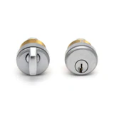 PF215CT, FHC Keyed Cylinder/T-Turn For Use With Patch Lock — PF215CT — Brushed Stainless Steel