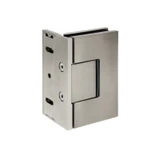 CEL044, Heavy Duty Adjustable Wall Mount offset Plate with Cover Plate Hinge, For 3/8"~1/2" Glass — CEL044BN