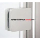 CZP712R, Heavy Duty 2″ OD Round Back Glass Clamp 55 x 55 mm for 3/8″ or 1/2″ Tempered Glass or Laminated Glass