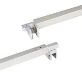 C2862, FRAMELESS SHOWER DOOR, SQUARE FIXED PANEL GLASS TO GLASS SUPPORT BAR — C2862A